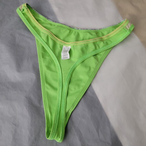 Bikini Bottom Lime Green Swim Suit Sexy Thong Beach Women Size Small - Picture 8 of 8